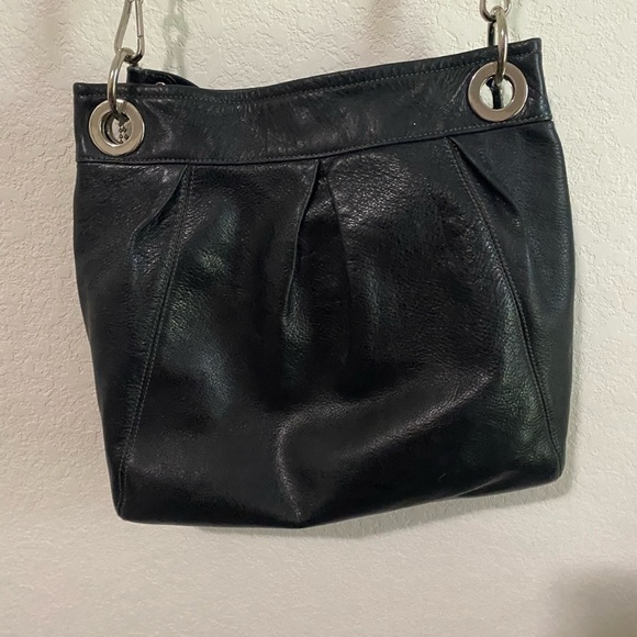 Coach Madison Timeless Black Pebble Leather Shoulder Bag With Hang Tag 14”L - Picture 12 of 16
